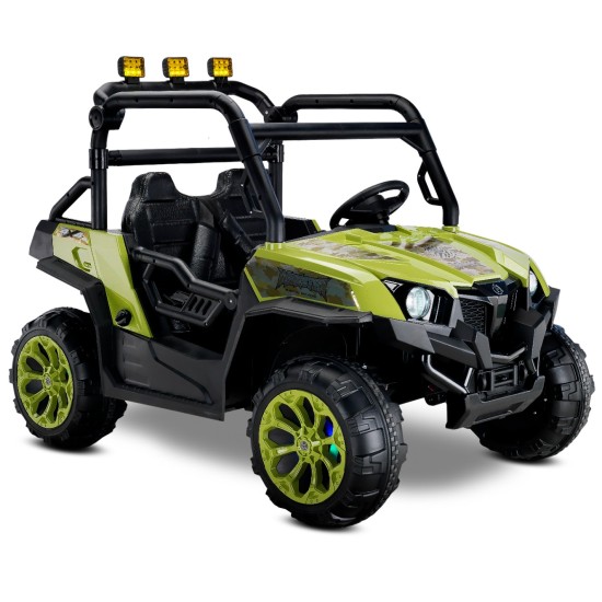348 UTV Monster 24V 4x4 Çift Kişilik Uzaktan Kumandalı Akülü Araba – 3-8 Yaş , Yeşil