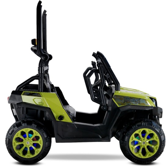 348 UTV Monster 24V 4x4 Çift Kişilik Uzaktan Kumandalı Akülü Araba – 3-8 Yaş , Yeşil