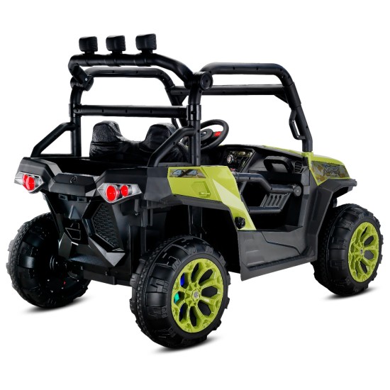 348 UTV Monster 24V 4x4 Çift Kişilik Uzaktan Kumandalı Akülü Araba – 3-8 Yaş , Yeşil
