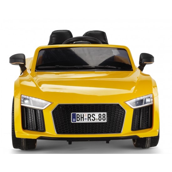 Audi RS 12V Uzaktan Kumandalı Çift Motorlu Akülü Yarış Arabası - Sarı
