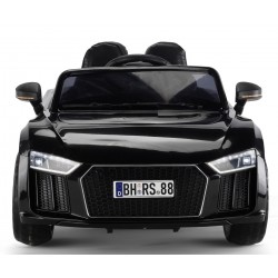 Audi RS 12V Uzaktan Kumandalı Çift Motorlu Akülü Yarış Arabası - Siyah Eva Teker