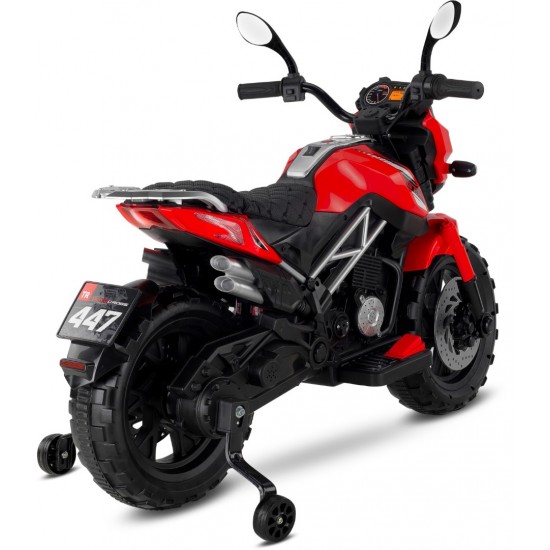 Motocross 12 Volt Akülü Çocuk Motoru (3-8 Yaş) - Kırmızı