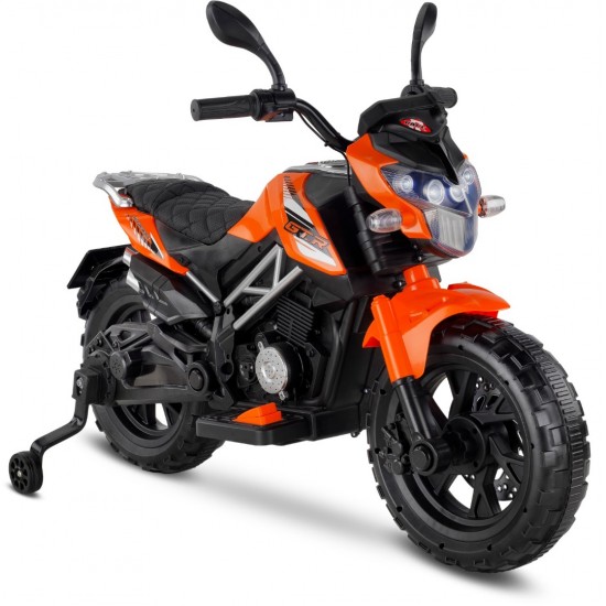 Motocross 12 Volt Akülü Çocuk Motoru (3-8 Yaş) - Turuncu