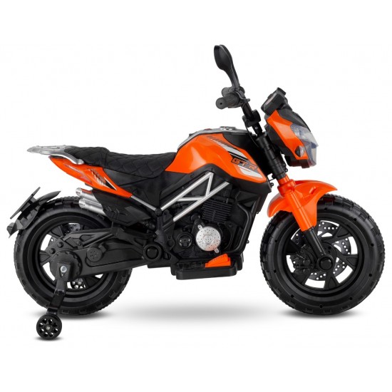 Motocross 12 Volt Akülü Çocuk Motoru (3-8 Yaş) - Turuncu