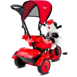 Little Panda 3 Tekerli Ebeveyn Kontrollü Çocuk Bisikleti - Kırmızı