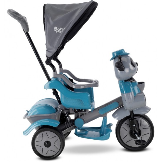 Little Panda 3 Tekerli Ebeveyn Kontrollü Çocuk Bisikleti - Pastel Mavi