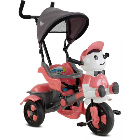 Yupi 3 Tekerli Ebeveyn Kontrollü Çocuk Bisikleti - Pastel Pembe