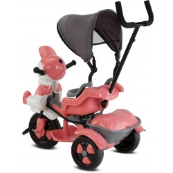 Yupi 3 Tekerli Ebeveyn Kontrollü Çocuk Bisikleti - Pastel Pembe