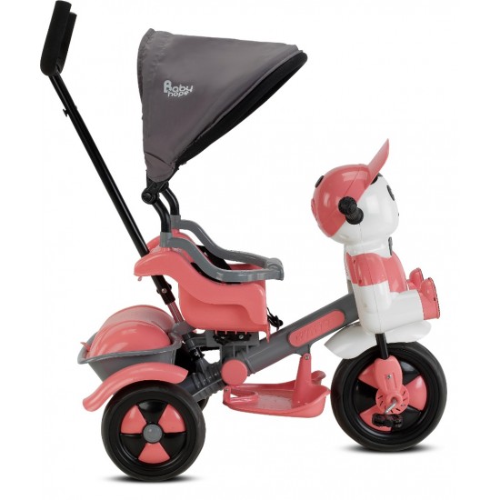 Yupi 3 Tekerli Ebeveyn Kontrollü Çocuk Bisikleti - Pastel Pembe