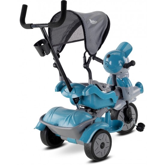 Yupi 3 Tekerli Ebeveyn Kontrollü Çocuk Bisikleti - Petrol Mavisi
