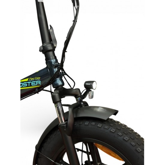 Broster Techla - Hidrolik Disk Fren - Elektrikli Katlanır Bisiklet - Metalik Mavi