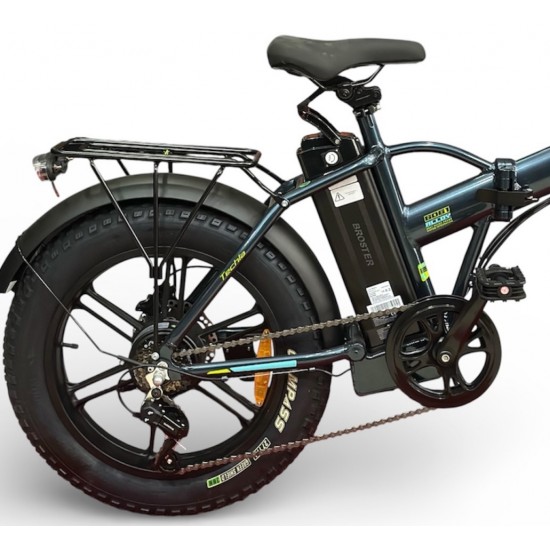 Broster Techla - Hidrolik Disk Fren - Elektrikli Katlanır Bisiklet - Metalik Mavi