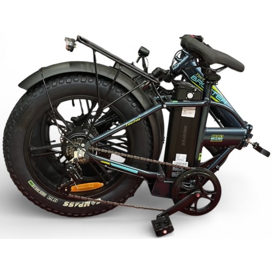 Broster Techla - Hidrolik Disk Fren - Elektrikli Katlanır Bisiklet - Metalik Mavi