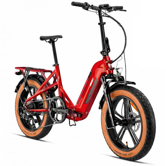 Kron Loop Coaster 2026 Elektrikli Bisiklet | Samsung Batarya & Hidrolik Fren Kırmızı