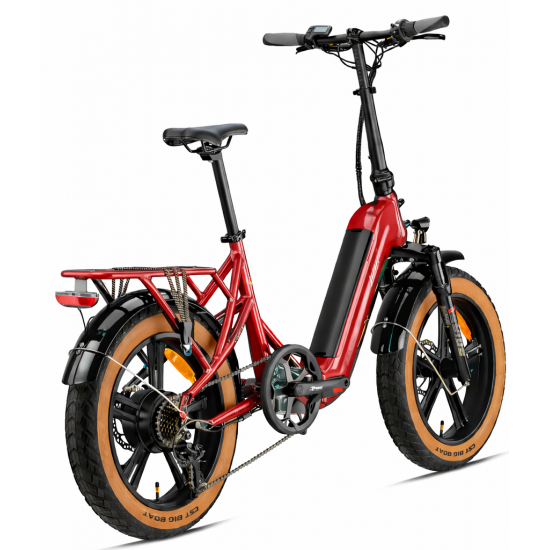 Kron Loop Coaster 2026 Elektrikli Bisiklet | Samsung Batarya & Hidrolik Fren Kırmızı