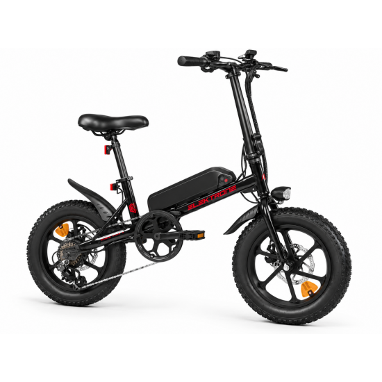 Kron Elektrone Minivolt 16 Jant Elektrikli Bisiklet - Gaz Kollu - Shimano 7 Vites - Siyah