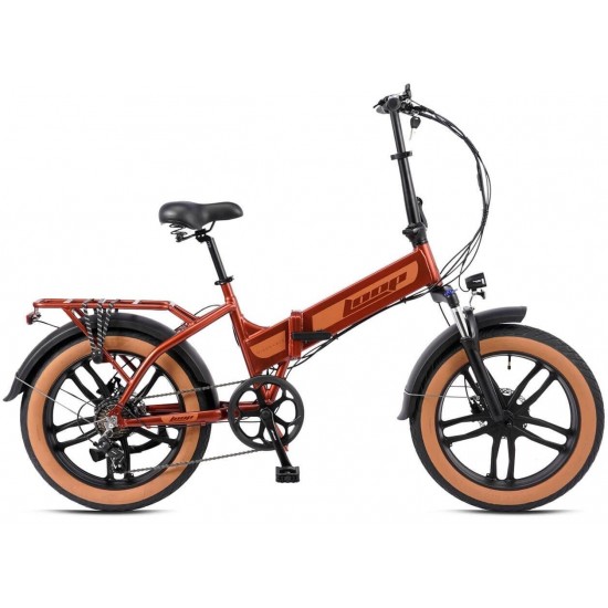 Kron Loop Discovery Gaz Kollu ve Hidrolik Frenli Elektrikli Katlanır Bisiklet - Bakır