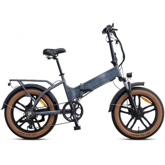 Kron Loop Discovery Gaz Kollu ve Hidrolik Frenli Elektrikli Katlanır Bisiklet - Nardo Gri