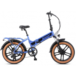 Kron Loop Discovery Gaz Kollu ve Hidrolik Frenli Elektrikli Katlanır Bisiklet - Mavi