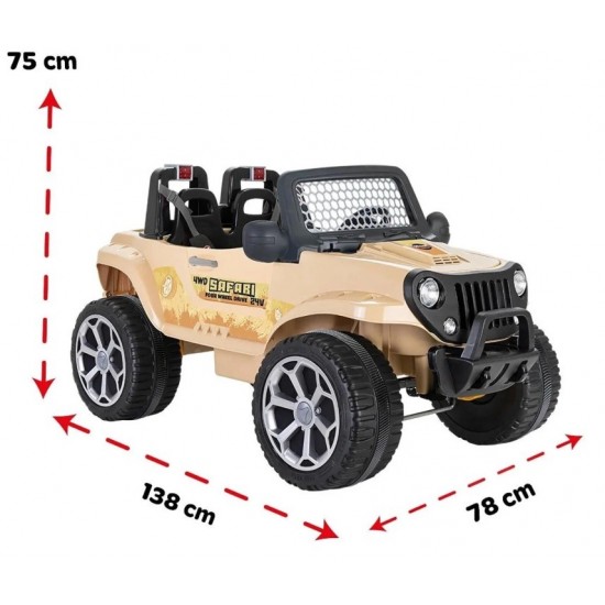 Pilsan Safari 24 Volt Çift Kişilik Akülü Araba Kumandalı 4x4