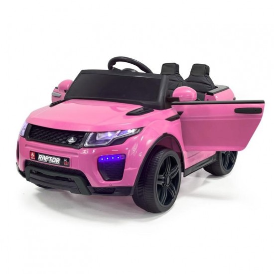 Raptor 12V Uzaktan Kumandalı Çift Motorlu Akülü Araba | Pembe