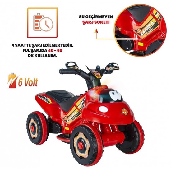 Akülü 6V Mini Atv 1-4 Yaş Müzikli & Işıklı