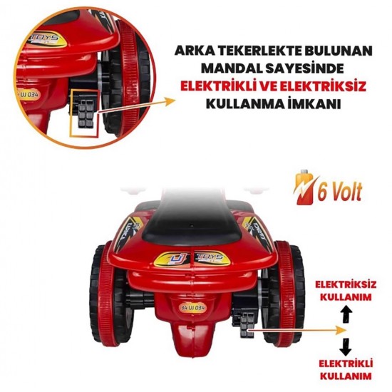 Akülü 6V Mini Atv 1-4 Yaş Müzikli & Işıklı