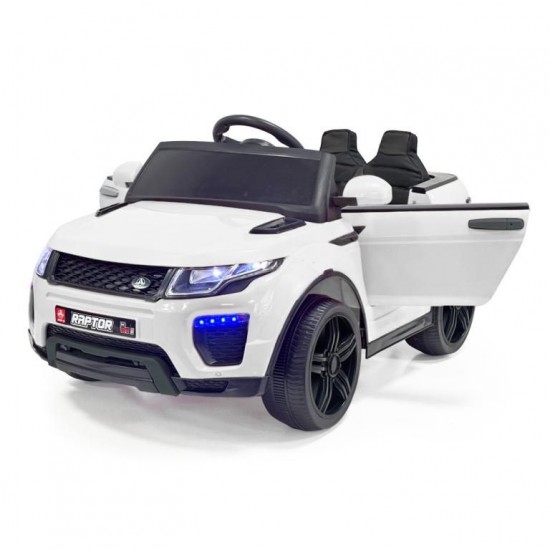 Raptor 12V Uzaktan Kumandalı Çift Motorlu Akülü Araba | Beyaz
