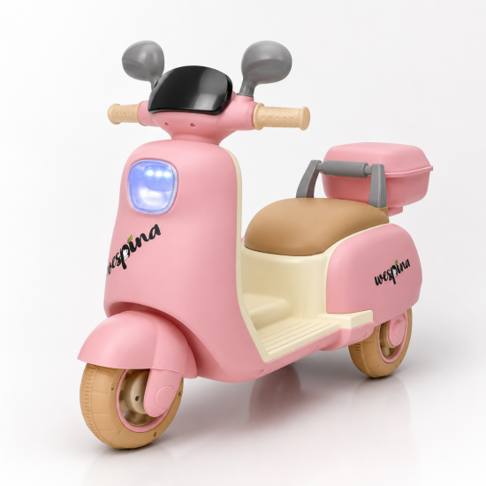 Vespa Wespina Uzaktan Kumandalı Akülü Çocuk Motoru - Pembe