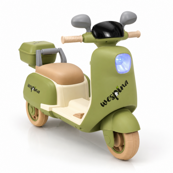 Vespa Wespina Uzaktan Kumandalı Akülü Çocuk Motoru - Mint Yeşil