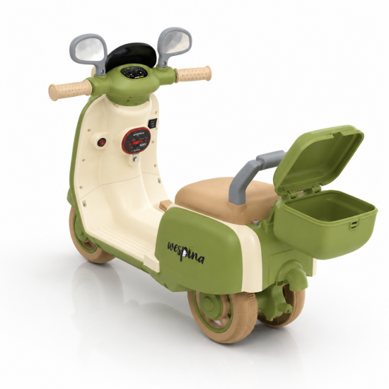 Vespa Wespina Uzaktan Kumandalı Akülü Çocuk Motoru - Mint Yeşil