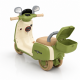 Vespa Wespina Uzaktan Kumandalı Akülü Çocuk Motoru - Mint Yeşil