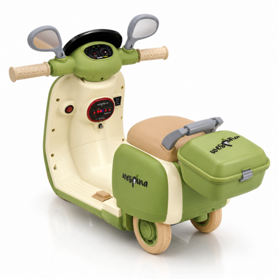 Vespa Wespina Uzaktan Kumandalı Akülü Çocuk Motoru - Mint Yeşil