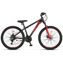 Ümit Motion 24" & 26" Ön Amortisörlü Disk Fren Dağ Bisikleti - Siyah Kırmızı