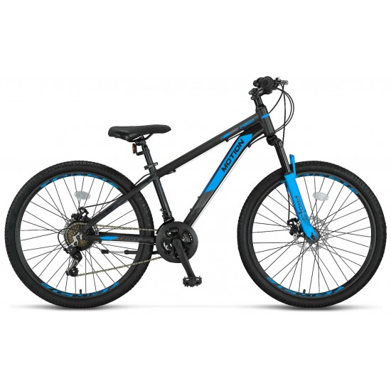 Ümit Motion 24" & 26" Ön Amortisörlü Disk Fren Dağ Bisikleti - Siyah Mavi Ümit Motion 24" & 26" Ön Amortisörlü Disk Fren Dağ Bisikleti - Siyah Mavi