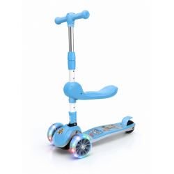 Aliş Oturaklı | Işıklı | Katlanır 50 KG Kapasiteli Çocuk Scooter