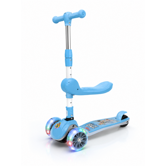 Aliş Oturaklı | Işıklı | Katlanır 50 KG Kapasiteli Çocuk Scooter