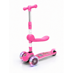 Aliş Oturaklı | Işıklı | Katlanır 50 KG Kapasiteli Çocuk Scooter