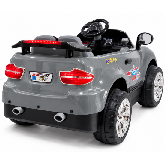 Aliş 605K TX5 Sport 12V 12Ah Uzaktan Kumandalı Akülü Araba 50 KG Kapasiteli 2-7 Yaş Gri