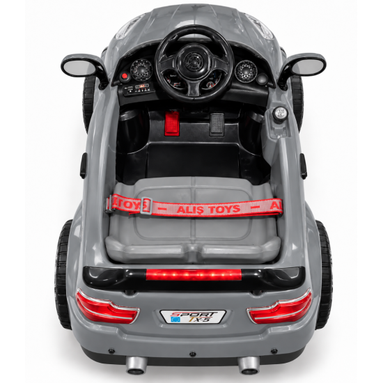 Aliş 605K TX5 Sport 12V 12Ah Uzaktan Kumandalı Akülü Araba 50 KG Kapasiteli 2-7 Yaş Gri