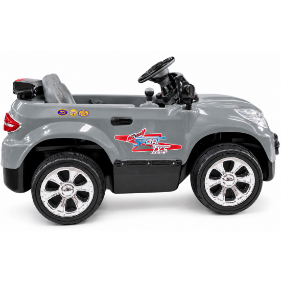 Aliş 605K TX5 Sport 12V 12Ah Uzaktan Kumandalı Akülü Araba 50 KG Kapasiteli 2-7 Yaş Gri