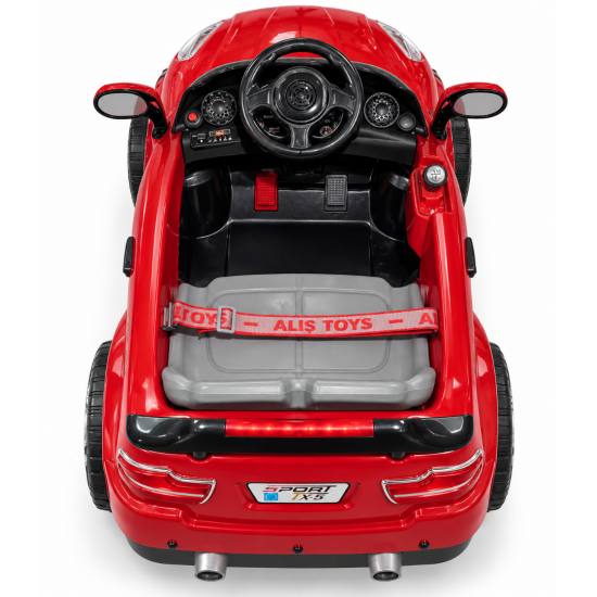 Aliş 605K TX5 Sport 12V 12Ah Uzaktan Kumandalı Akülü Araba 50 KG Kapasiteli 2-7 Yaş Kırmızı