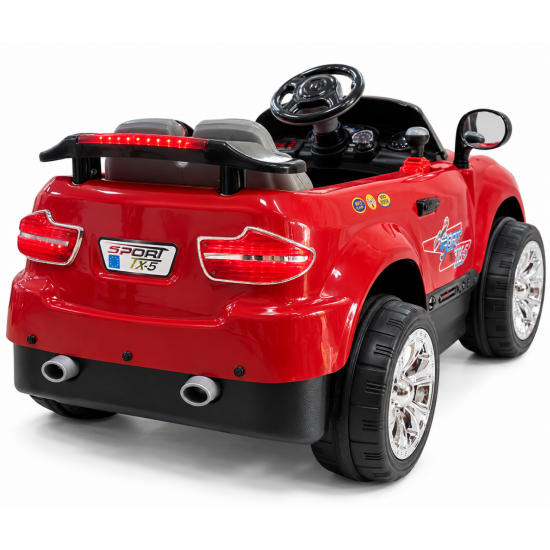 Aliş 605K TX5 Sport 12V 12Ah Uzaktan Kumandalı Akülü Araba 50 KG Kapasiteli 2-7 Yaş Kırmızı
