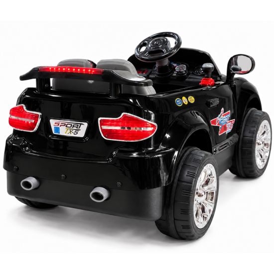 Aliş 605K TX5 Sport 12V 12Ah Uzaktan Kumandalı Akülü Araba 50 KG Kapasiteli 2-7 Yaş Siyah
